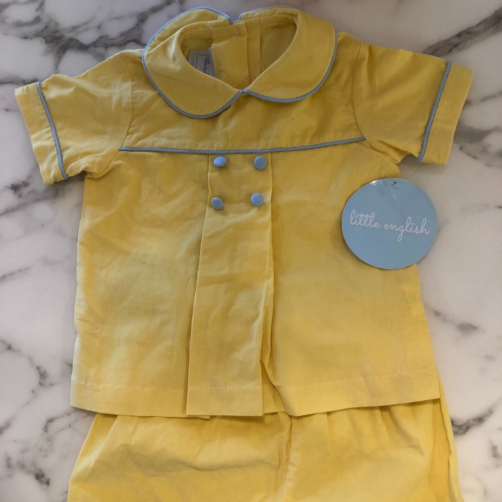 Little English Yellow Corduroy Set